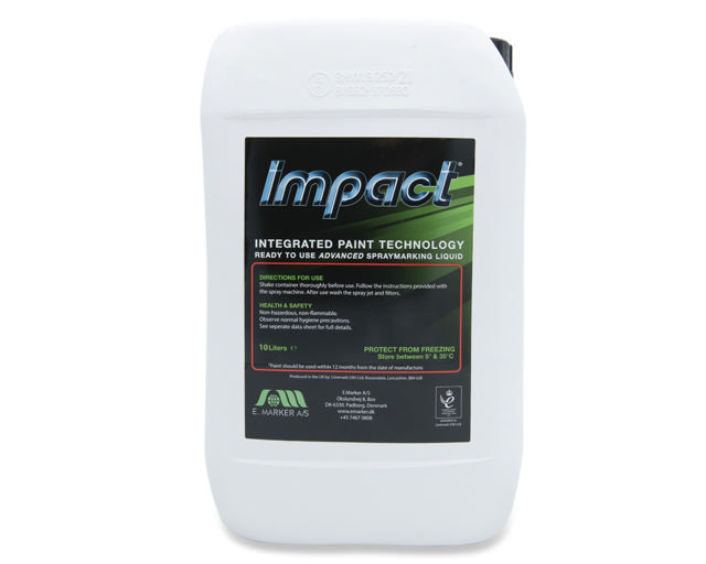 Impact Hvid Linjemaling græs - Dunk 10 L