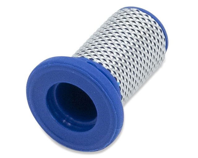 Filter ved dyse hoved  blå